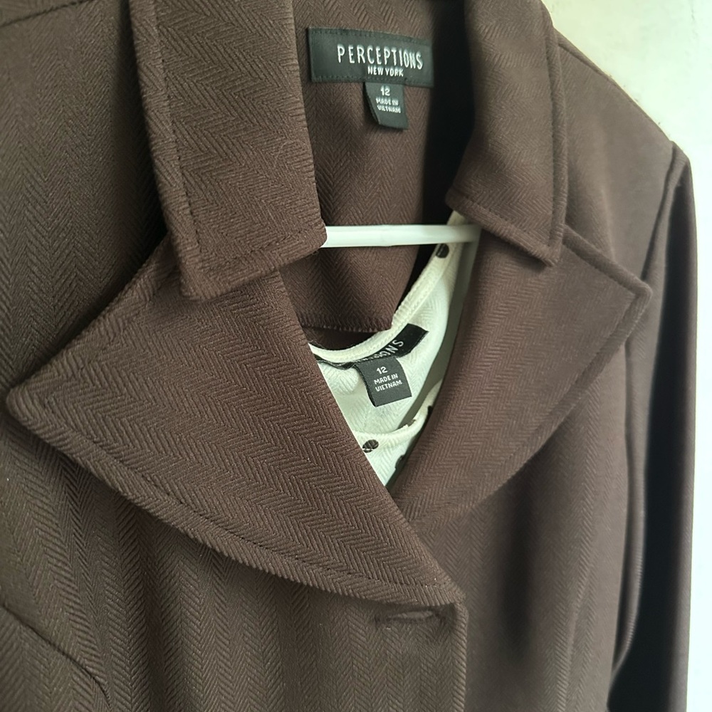 Perceptions New York Brown 3-Piece Skirt Set